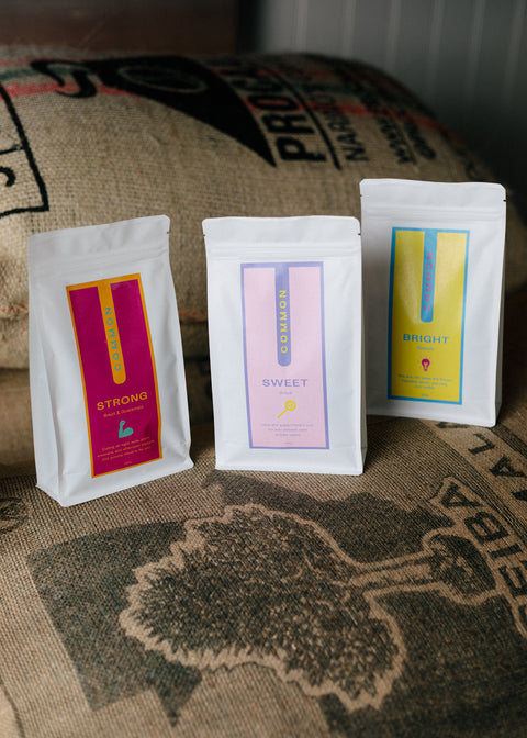 250g Coffee Tasting Pack – Strong, Sweet & Bright